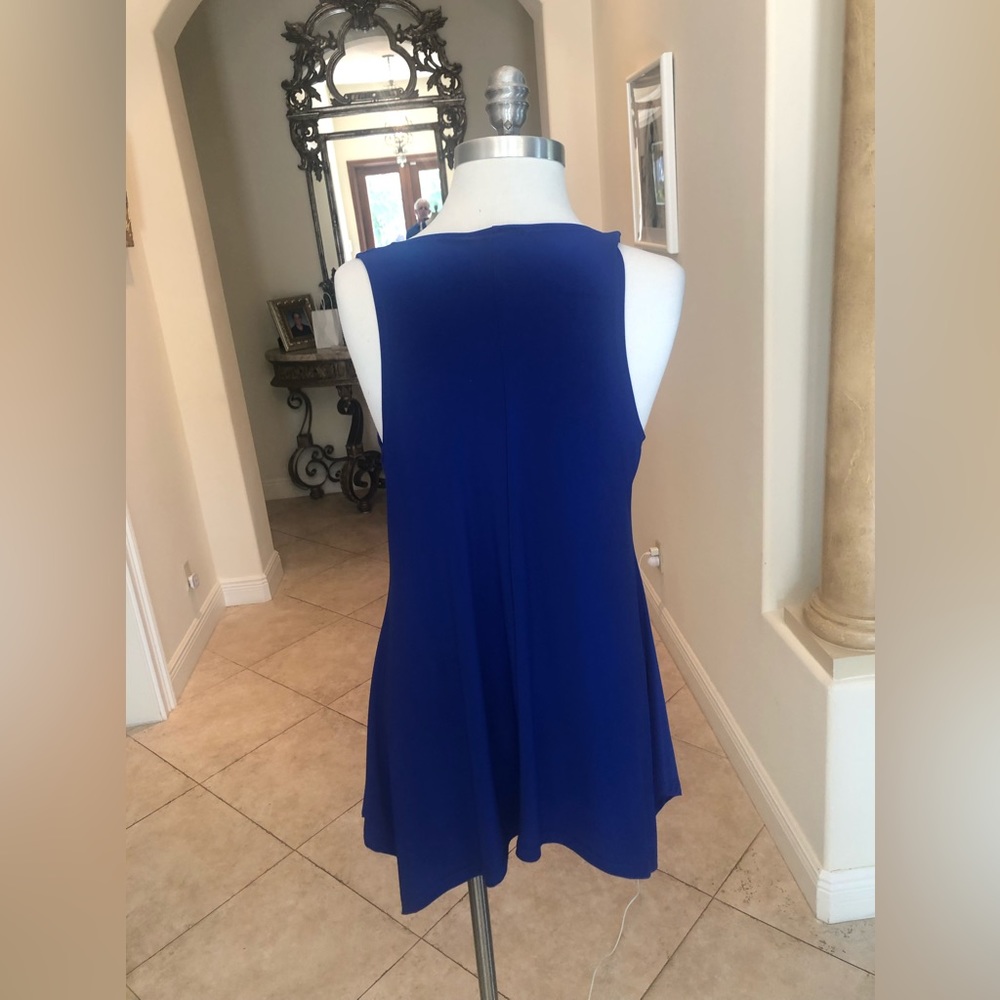 Pretty Woman Blue Sleeveless High-Low T-Shirt Dress. Size S - Picture 2 of 2